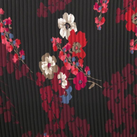 J. Jill Wearever floral pleated chiffon tunic top Size 2X A-line 3/4  sleeves - Picture 6 of 12